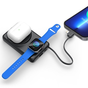 KAVACIK 10.000 MAH SİYAH MAGSAFE  ve  WIRELESS POWERBANK